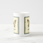 Schmetterling mit Wildblumen Porzellantasse (Vorderseite)