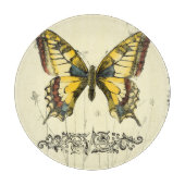 Schmetterling mit Wildblumen Schneidebrett (Vorderseite)
