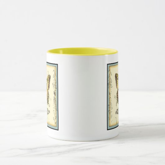 Schmetterling mit Wildblumen Tasse (Zentrum)