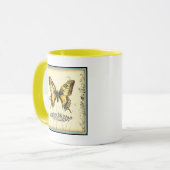 Schmetterling mit Wildblumen Tasse (Vorderseite Links)