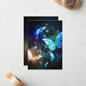 Schmetterling Mitteilungskarte (Vorderseite/Rückseite Beispiel)