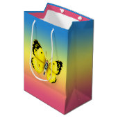 Schmetterling Mittlere Geschenktüte (Vorderseite Schrägansicht)