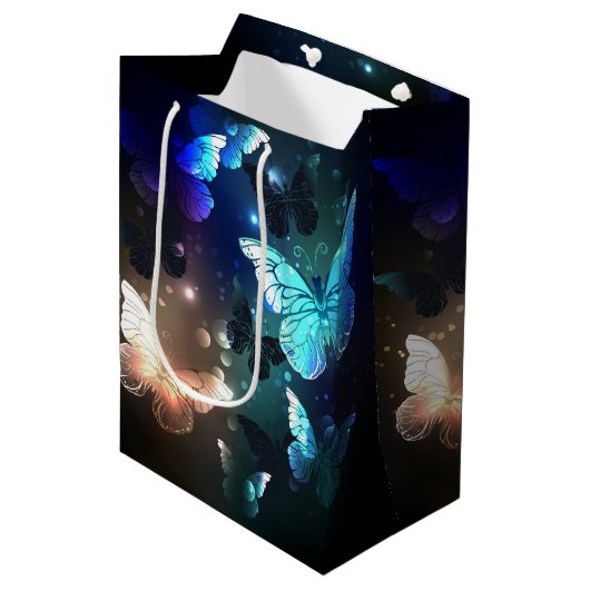 Schmetterling Mittlere Geschenktüte (Vorderseite Schrägansicht)