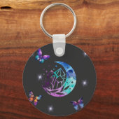 Schmetterling, Mond und Kristalle Schlüsselanhänger (Vorderseite)