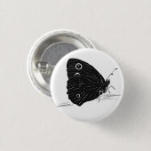 Schmetterling Monochrom Button (Vorne & Hinten)