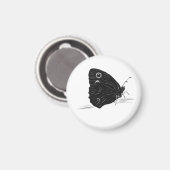 Schmetterling Monochrom Magnet (Vorderseite/Rückseite)
