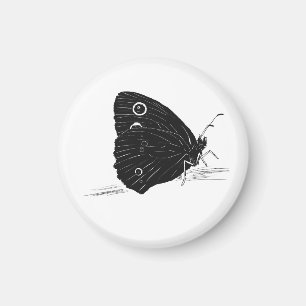 Schmetterling Monochrom Magnet