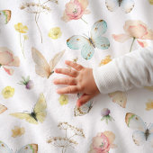 Schmetterling-Monogramm-Flanelldecke Fleecedecke