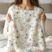 Schmetterling-Monogramm-Flanelldecke Fleecedecke