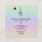 *~* Schmetterling Moth Magic Boho Träne Regenbogen Quadratische Visitenkarte (Rückseite)