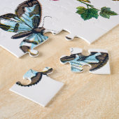 Schmetterling, Moth und Raupe Collage Jigsaw Puz Puzzle (Seite)