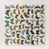 Schmetterling, Moth und Raupe Collage Jigsaw Puz Puzzle (Horizontal)