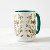 Schmetterling, Moth und Raupen Tasse (VorderseiteRechts)