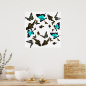Schmetterling-Multiplakat 24X24" Poster (Küche)