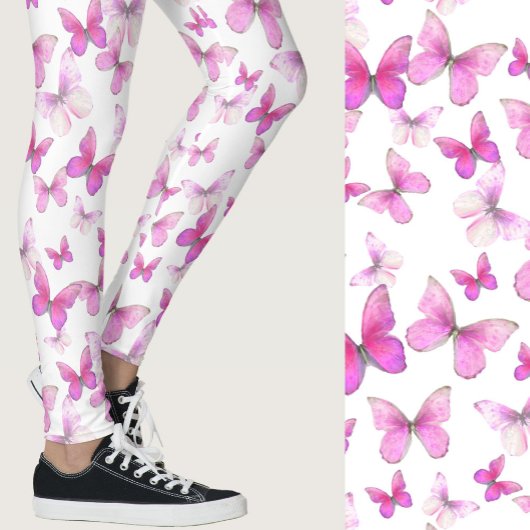 Schmetterling-Muster in girly Pink und Whimsical-O Leggings