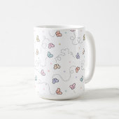 Schmetterling Nahtloses Muster Kaffeetasse (VorderseiteRechts)