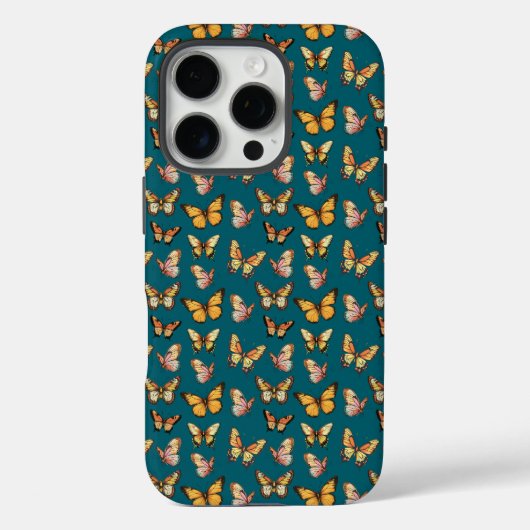 Schmetterling Nahtloses Muster. Monarch Butterfly Case-Mate iPhone Hülle (Rückseite)