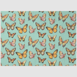 Schmetterling Nahtloses Muster. Monarch Butterfly Seidenpapier