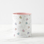 Schmetterling Nahtloses Muster Tasse (Zentrum)
