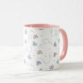 Schmetterling Nahtloses Muster Tasse (VorderseiteRechts)