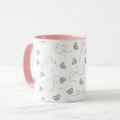 Schmetterling Nahtloses Muster Tasse (Vorderseite Links)