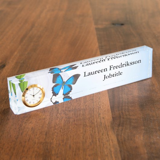 Schmetterling Namensplakette (Seite)