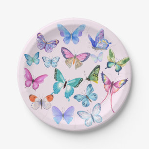 Schmetterling, Natur, Feder, Rosa Pappteller