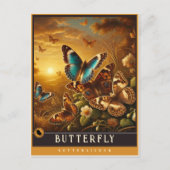 Schmetterling | Niedliche Vintage Tierpostkarte Postkarte (Vorderseite)