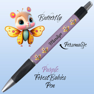 Schmetterling, Niedlicher Whimsical Girl Character Kugelschreiber