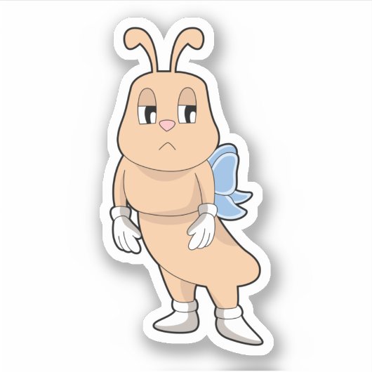 Schmetterling ohne Flügel Aufkleber (Vorderseite)