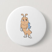 Schmetterling ohne Flügel Button (Vorderseite)