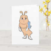 Schmetterling ohne Flügel Karte (Gelbe Blume)