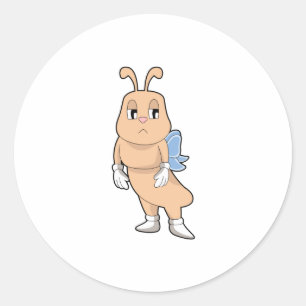 Schmetterling ohne Flügel Runder Aufkleber