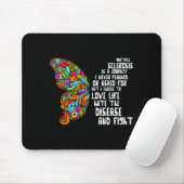 Schmetterling Orange Band Multiple Sklerose Mousepad (Mit Mouse)