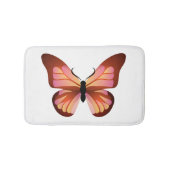 Schmetterling Orange Pink und Schwarz Badematte (Vorderseite)
