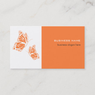 Schmetterling Orange & White Elegante Moderne, ein Visitenkarte