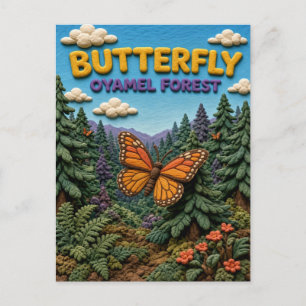 Schmetterling Oyamel Wald Modern KlayKoo Postkarte