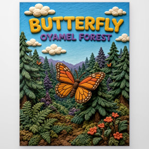 Schmetterling Oyamel Wald Modern KlayKoo Postkarte