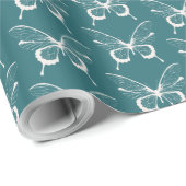 Schmetterling Papier Geschenkpapier (Rolleneckpunkt)