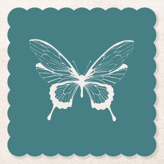 Schmetterling Papieruntersetzer Untersetzer (Vorderseite)