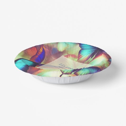 Schmetterling Pappteller (Gewinkelt)