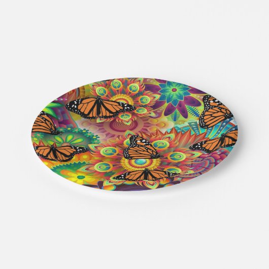 Schmetterling Pappteller (Schrägansicht)