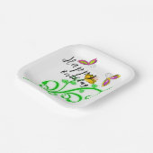 Schmetterling Pappteller (Gewinkelt)