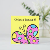 Schmetterling-Party Einladung (Stehend Vorderseite)