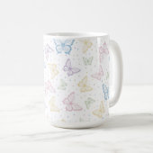 Schmetterling Pastell Tasse (VorderseiteRechts)