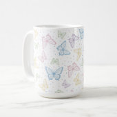 Schmetterling Pastell Tasse (Vorderseite Links)