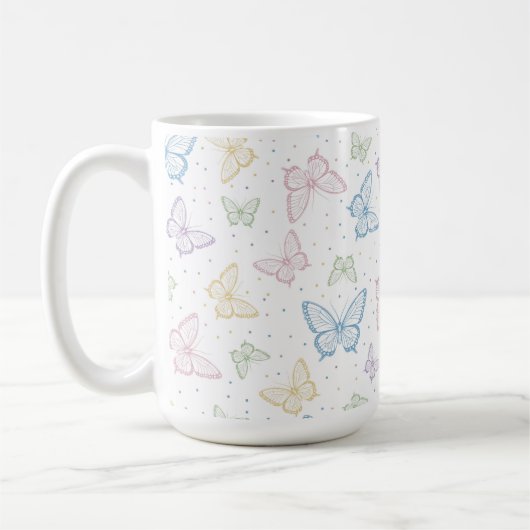 Schmetterling Pastell Tasse (Links)