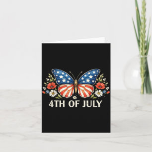 Schmetterling patriotische USA-Flagge Vintage zum Karte