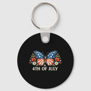 Schmetterling patriotische USA-Flagge Vintage zum  Schlüsselanhänger
