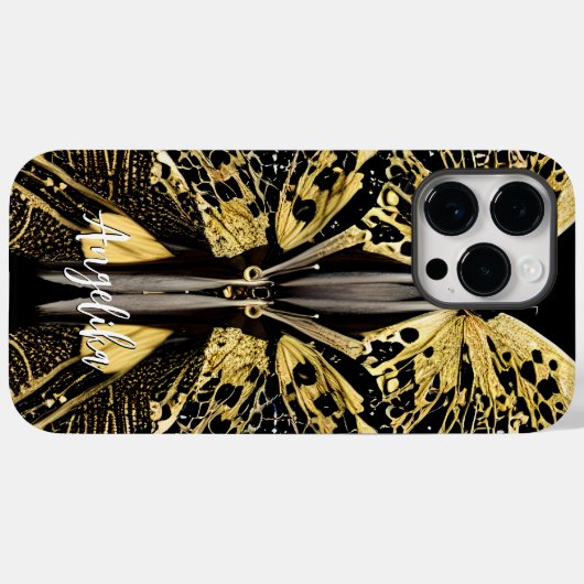 Schmetterling-Personalisierte Keule mit Namen Case-Mate iPhone Hülle (Rückseite (Horizontal))